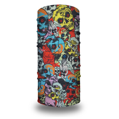 01-31 Seamless Holloween Skull Bandana Skeleton Cycling Neck Gaeter Ski Face Cover Лента за глава Маска Спорт на открито Многофункционален шал