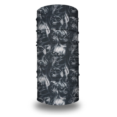 01-31 Seamless Holloween Skull Bandana Skeleton Cycling Neck Gaeter Ski Face Cover Лента за глава Маска Спорт на открито Многофункционален шал