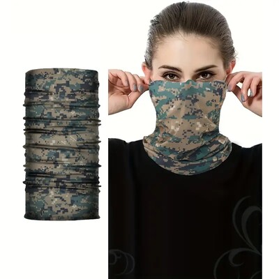 Велосипедна маска за лице, абсорбираща потта, дишаща, риболовна тренировка, спортна UV маска за лице, шал за врата, гети, лятна бандана за лице, ледена коприна, мъже, жени