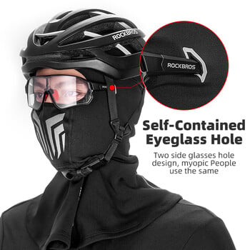 ROCKBROS Bicycle Μάσκα για όλο το πρόσωπο Winter Keep Warm Bike Balaclava Caps Ανδρική αντιανεμική μοτοσυκλέτα MTB Road Cycing γιακά Κασκόλ