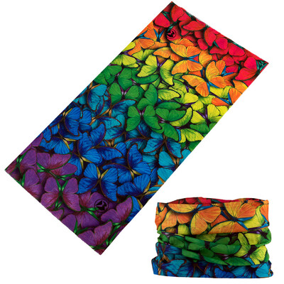 2024 Красива шарка на паунови пера, дамски бандана, шал за колоездене, маска за лице с цветя на пеперуда, лента за глава с тръба на балаклава