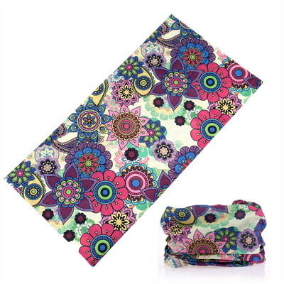 2024 Красива шарка на паунови пера, дамски бандана, шал за колоездене, маска за лице с цветя на пеперуда, лента за глава с тръба на балаклава