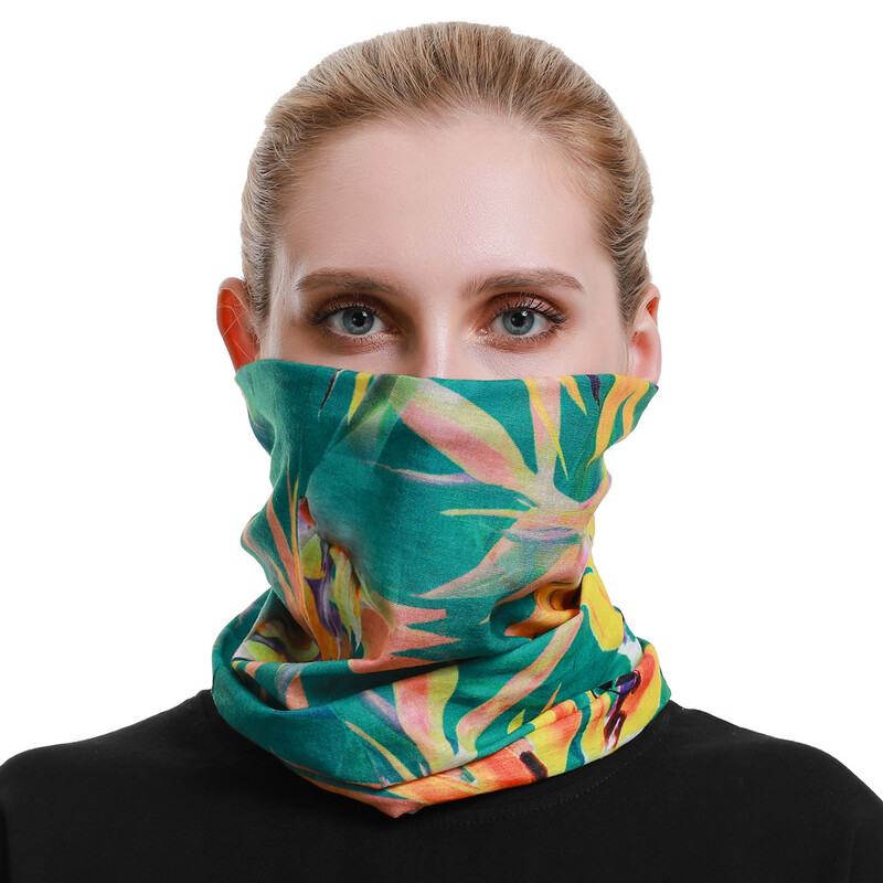 2024 Красива шарка на паунови пера, дамски бандана, шал за колоездене, маска за лице с цветя на пеперуда, лента за глава с тръба на балаклава