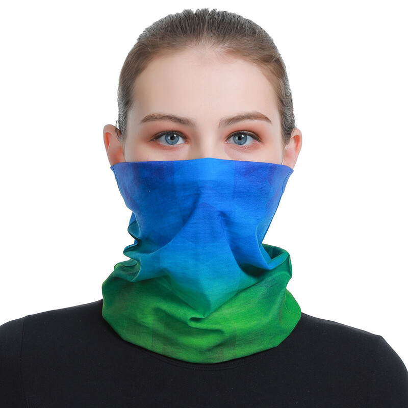 2024 Нов дизайн с градиентен цвят Тюрбан за жена Мъж UV защита Бандана Спортна маска Балаклава Велосипеден шал Гети за врата