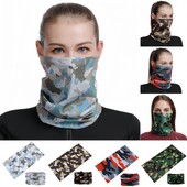 2024 Нов дизайн Камуфлажен тръбен шал за деколте Многофункционална колоездене Бандана Зелена спортна маска за лице Велосипед Балаклава за жени Мъже