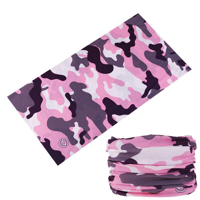 2024 Нов дизайн Камуфлажен тръбен шал за деколте Многофункционална колоездене Бандана Зелена спортна маска за лице Велосипед Балаклава за жени Мъже