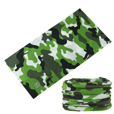 2024 Нов дизайн Камуфлажен тръбен шал за деколте Многофункционална колоездене Бандана Зелена спортна маска за лице Велосипед Балаклава за жени Мъже