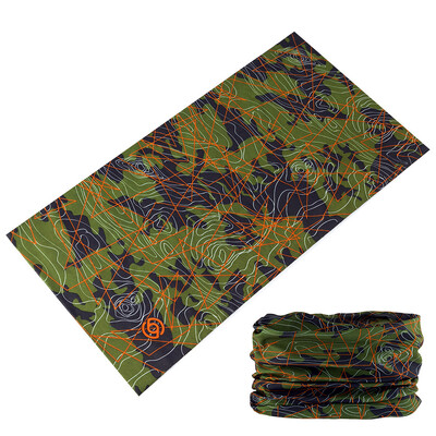 2024 Нов дизайн Камуфлажен тръбен шал за деколте Многофункционална колоездене Бандана Зелена спортна маска за лице Велосипед Балаклава за жени Мъже