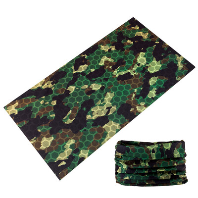 2024 Нов дизайн Камуфлажен тръбен шал за деколте Многофункционална колоездене Бандана Зелена спортна маска за лице Велосипед Балаклава за жени Мъже