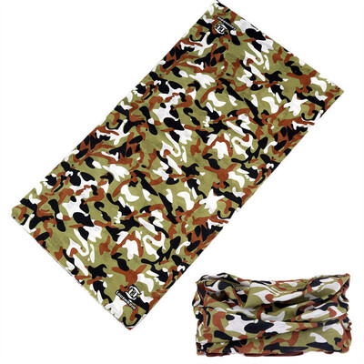 2024 Нов дизайн Камуфлажен тръбен шал за деколте Многофункционална колоездене Бандана Зелена спортна маска за лице Велосипед Балаклава за жени Мъже