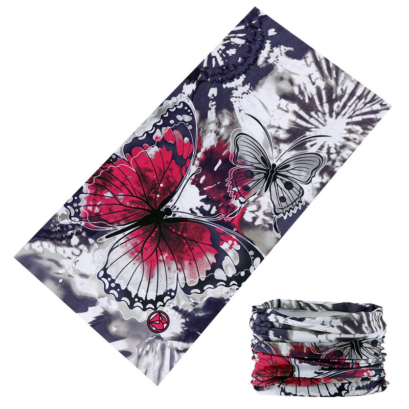 Красива пеперуда забрадка за жени Многофункционална велосипедна бандана Слънцезащитна маска за лице Женски спортен шал с цветя Балаклава