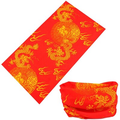 Китайски стил Loong Panda Design Безшевна лента за глава за лице Колоездене Бандана Спортна маска Балаклава Дракон Шал за врата за жена Мъж