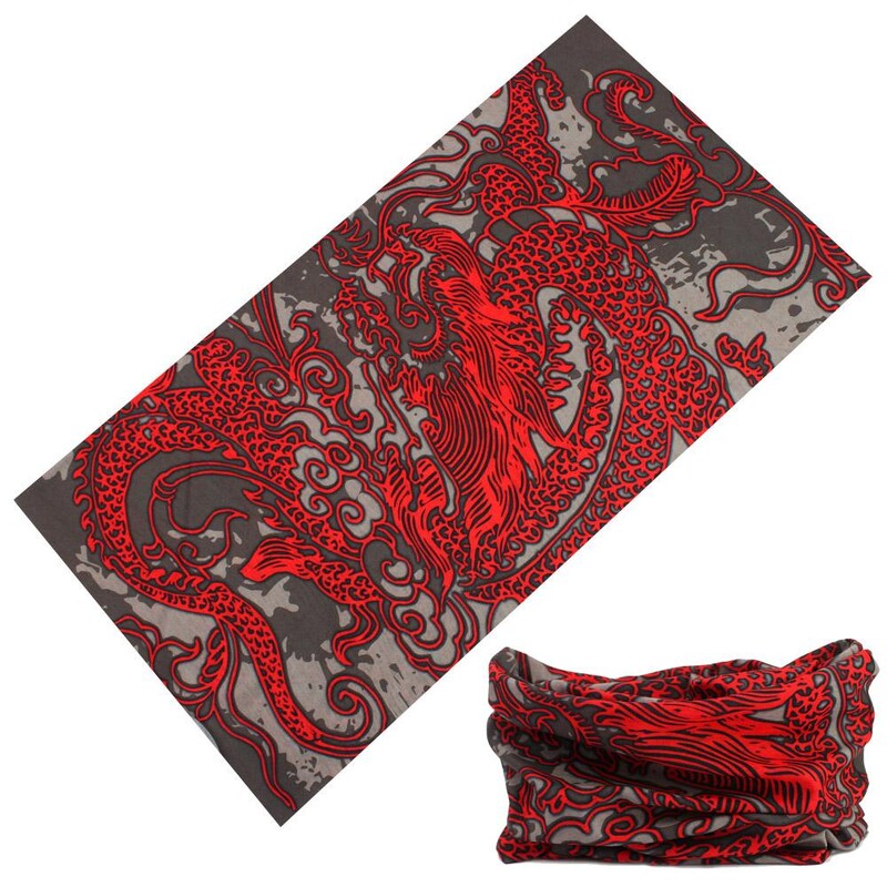 Китайски стил Loong Panda Design Безшевна лента за глава за лице Колоездене Бандана Спортна маска Балаклава Дракон Шал за врата за жена Мъж