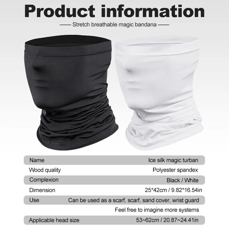 Велосипедна маска за лице, абсорбираща потта, дишаща, риболовна тренировка, спортна UV маска за лице, шал за врата, гети, лятна бандана за лице