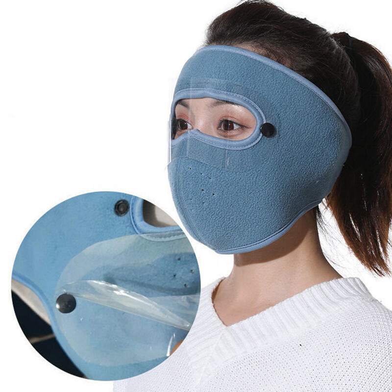 1x Зимна Колоездене Цялолицева маска с противозамъгляващи очила Наушници Ветроустойчива Унисекс Ски Спорт на открито Затопляне за лице Дишаща