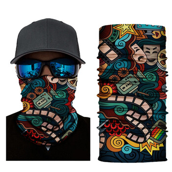 Unisex Κασκόλ πεζοπορίας αναρρίχησης Sport Headwear Bandana Motorcycle Turban Geometry Magic Scarves Outdoor Cycling Headband Buffe Mask