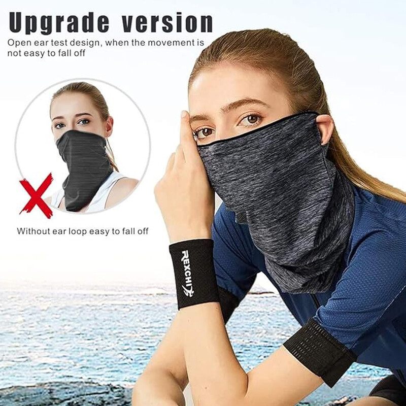 Дишаща маска Summer Bike Headwear Ice Silk UV Protective Mask Outdoor Sport Running Dust за мъже и жени