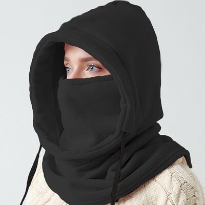 2024 Нова модна топла шапка Зимна мъжка дамска шапка Водоустойчива термополарна шапка Балаклава с качулка По-топла шапка за туризъм Колоездене