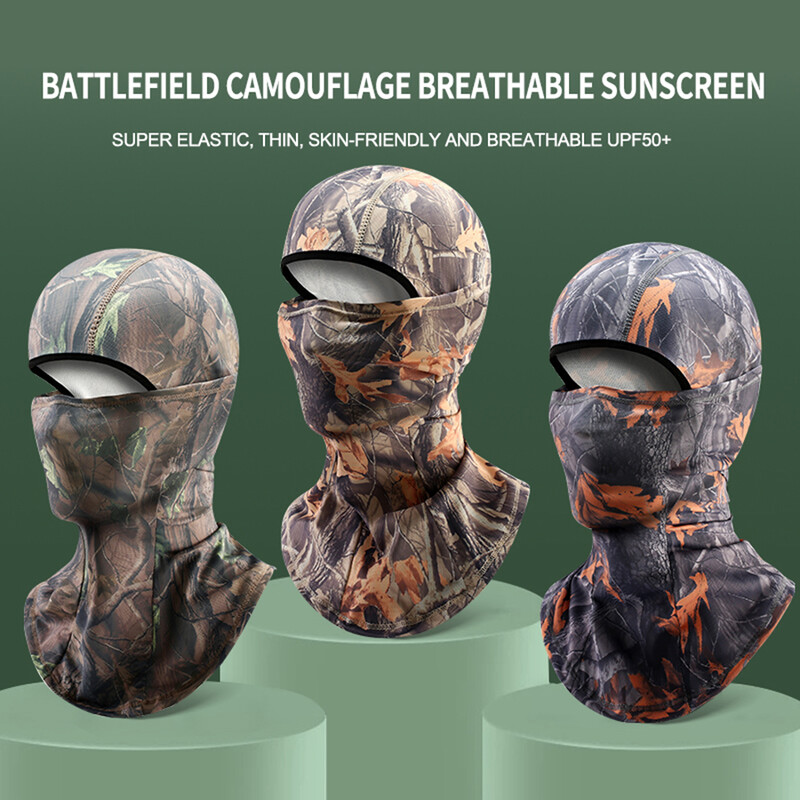 Колоездене на открито Ледена копринена камуфлажна маска Слънцезащитен балаклава Дишаща маска за цялото лице Мотоциклетен шал Шал за глава Аксесоар за велосипед