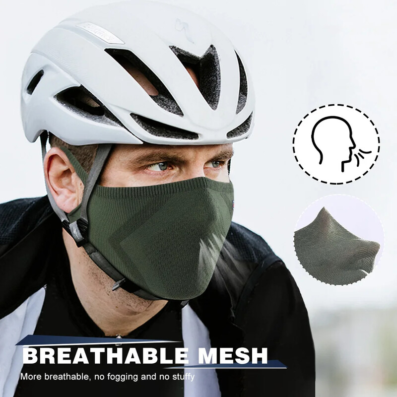 Модна спортна маска Ветроустойчива, дишаща, абсорбираща мека покривка за лице, миеща се за многократна употреба, маска за лице за туризъм, бягане, спортни аксесоари