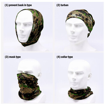 Υπαίθριος αθλητισμός Bandana Military Tube Κασκόλ Ψάρεμα Ποδηλασία Τακτική Πεζοπορία Προσώπου Κάλυμμα Λαιμού Γκέτα Μισή Μάσκα Κεφαλόδεσμος Άνδρες Γυναίκες