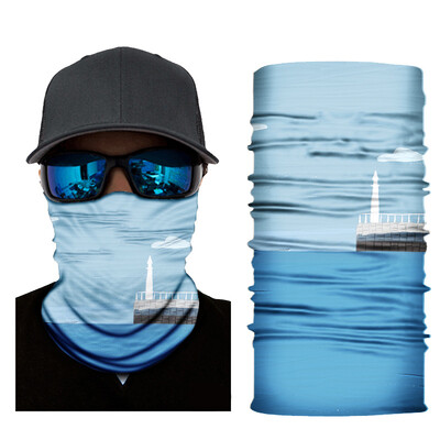 Спортна безшевна балаклава Magic Hood Велосипедна лента за глава на открито Маска за риболов Лигавник Козирка Дигитален печат Пейзаж Бандана Маска за лице