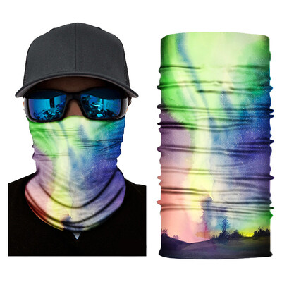 Спортна безшевна балаклава Magic Hood Велосипедна лента за глава на открито Маска за риболов Лигавник Козирка Дигитален печат Пейзаж Бандана Маска за лице