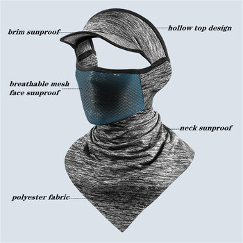 Cycling Cool Bicycle Balaclava Brim Masks for Men Summer Facemask Muff Triangle Scarf Accessories