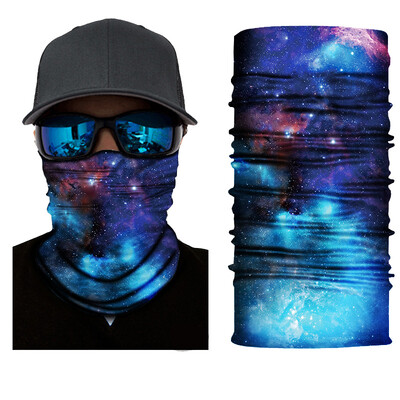 Spalvingi peizažai žvaigždėto rašto plaukai Bandana Galaxy Sky Printed Moterys Stovyklavietė Kelionės Kaklo Šalikas Vyrai Bėgioja Galvos Apsauga