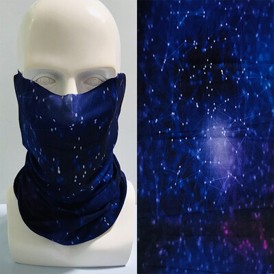 Цветен пейзаж звездна шарка Бандана за коса Galaxy Sky Printed Жени Къмпинг Пътуване Шал за врата Мъже Бягаща лента за глава Гети