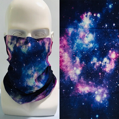 Цветен пейзаж звездна шарка Бандана за коса Galaxy Sky Printed Жени Къмпинг Пътуване Шал за врата Мъже Бягаща лента за глава Гети