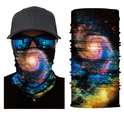 Цветен пейзаж звездна шарка Бандана за коса Galaxy Sky Printed Жени Къмпинг Пътуване Шал за врата Мъже Бягаща лента за глава Гети