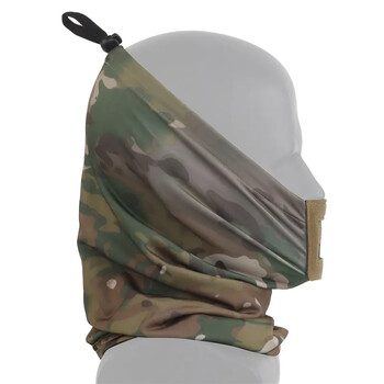 FDHBGE Tactical Headgear Φουλάρια πεζοπορίας Μάσκα ολόκληρου προσώπου Ατσάλινο πλέγμα Κάμπινγκ Ψάρεμα Κυνήγι Ποδηλασία Σκοποβολή προστατευτικός εξοπλισμός