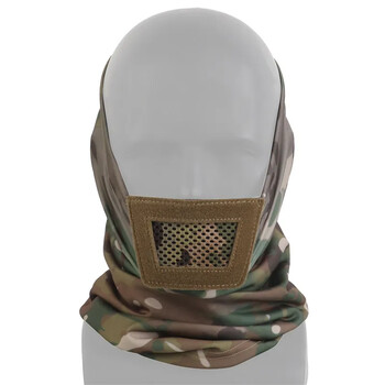 FDHBGE Tactical Headgear Φουλάρια πεζοπορίας Μάσκα ολόκληρου προσώπου Ατσάλινο πλέγμα Κάμπινγκ Ψάρεμα Κυνήγι Ποδηλασία Σκοποβολή προστατευτικός εξοπλισμός