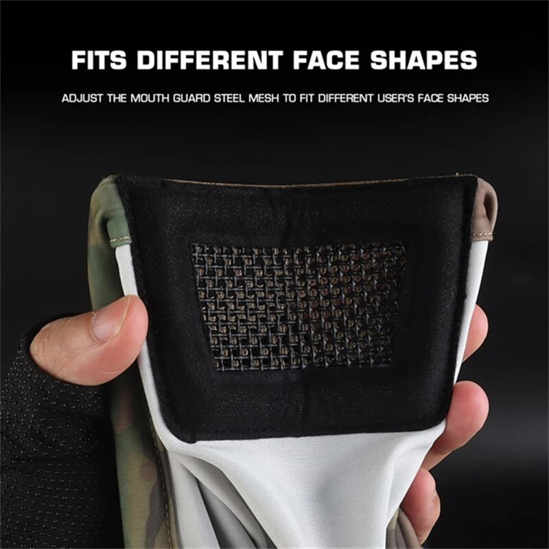 FDHBGE Тактически шапки Туристически шалове Маска за цялото лице Стоманена мрежа Къмпинг Риболов Лов Колоездене Стрелба Защитно оборудване