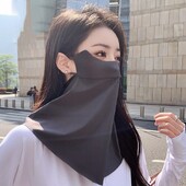 Kerékpáros jeges selyemmaszk fényvédő fülhurok kialakítású balaclava sál férfi női fényvédő arc porálló kültéri horgászsál