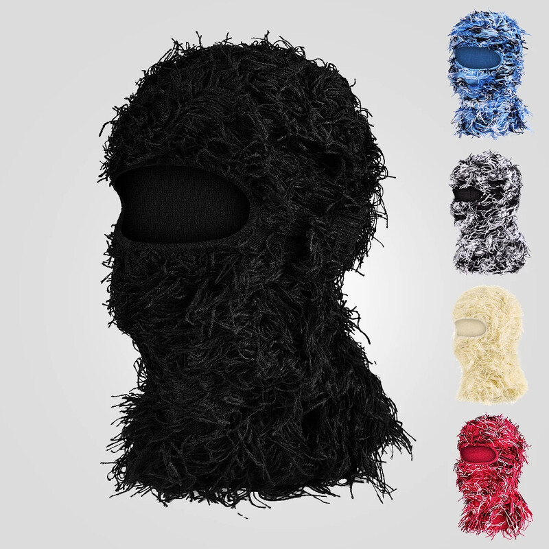 Колоездене Проблемна плетена шапка Сладка размита зимна маска Дебели топли шапки Снежни шапки Череп за жени Мъже Плетена шапка за ски на открито