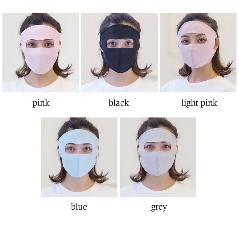 Ледена копринена UV защитна маска Модна дишаща слънцезащитна маска за цяло лице Тънко слънцезащитно покритие за лице Колоездене на открито