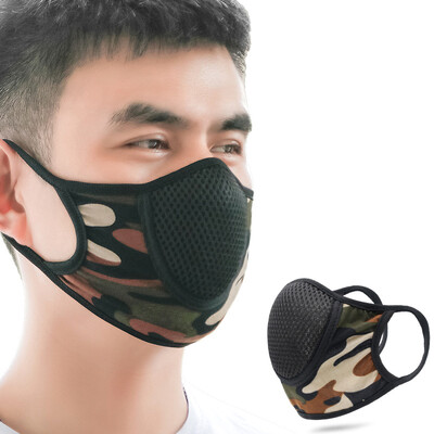 Sport Arcmaszk Anti Smog Sport Arcmaszk szűrővel Aktív szén Szennyezésgátló Légáteresztő Futó Kerékpáros Maszk Újrafelhasználható
