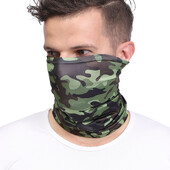 Többfunkciós kültéri arcmaszk terepszínű UV védelem bandana sál nyak horgászat túrázás kerékpáros fejfedő