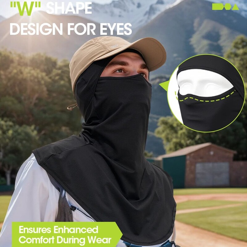 1/2 vnt. Balaclava viso veido kaukė vasarai, apsauganti nuo saulės Kvėpuojantys ilgo kaklo apdangalai vyrams Moterims, važiuojančioms dviračiu, žvejybai lauke