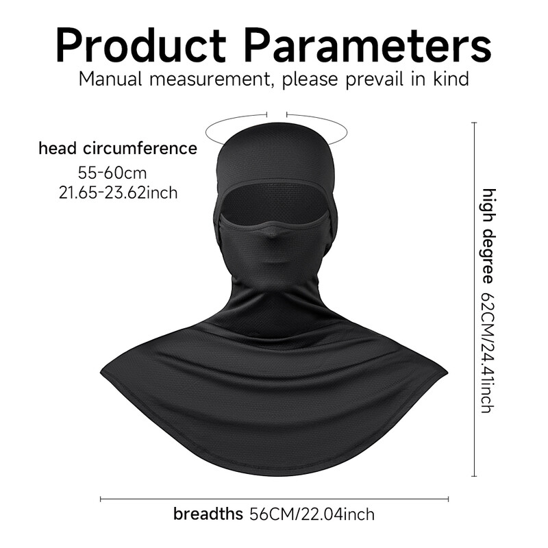 1/2 vnt. Balaclava viso veido kaukė vasarai, apsauganti nuo saulės Kvėpuojantys ilgo kaklo apdangalai vyrams Moterims, važiuojančioms dviračiu, žvejybai lauke