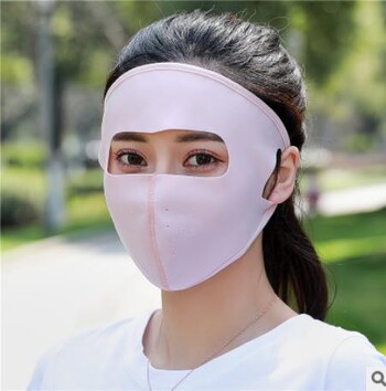 5-χρωμη Unisex Outdoor Mask Full Face Επαναχρησιμοποιήσιμη Ice Silk Anti-Virus Dust-proof Breathable Mask Cycling and Hiking Anti-UV Mask