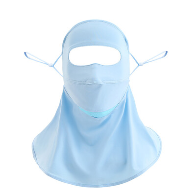 Лятна слънцезащитна маска, анти-UV маска със сенник, уголемен предпазител за врата, дишаща, бързосъхнеща маска за лице