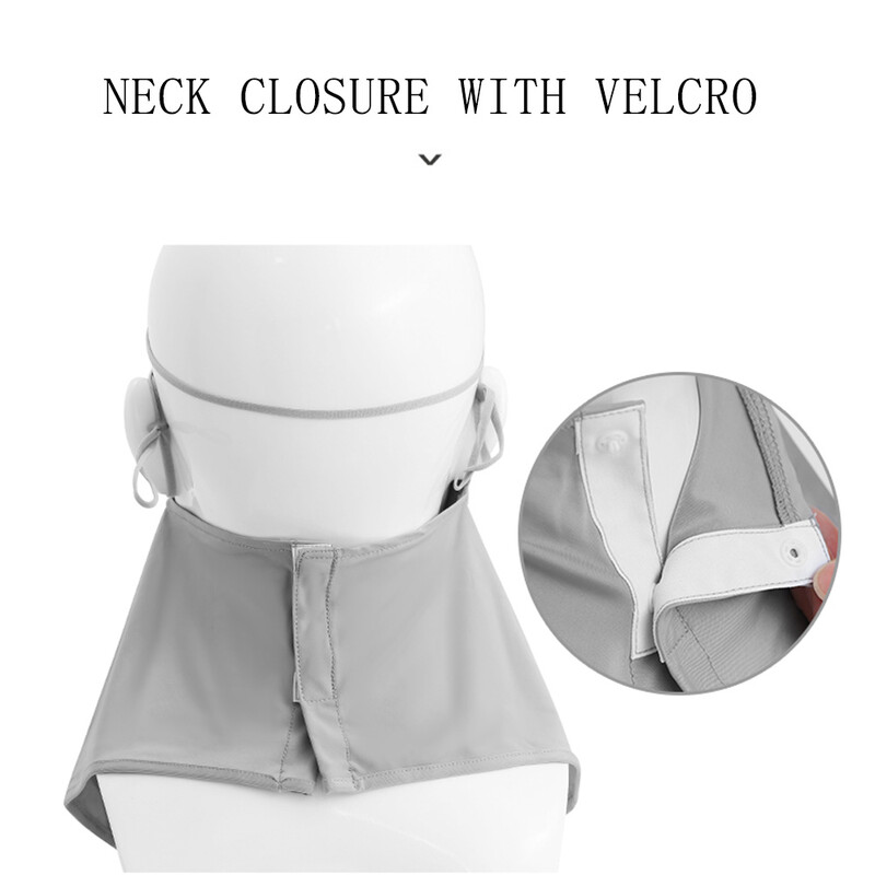 Лятна слънцезащитна маска, анти-UV маска със сенник, уголемен предпазител за врата, дишаща, бързосъхнеща маска за лице