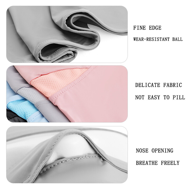 Лятна слънцезащитна маска, анти-UV маска със сенник, уголемен предпазител за врата, дишаща, бързосъхнеща маска за лице