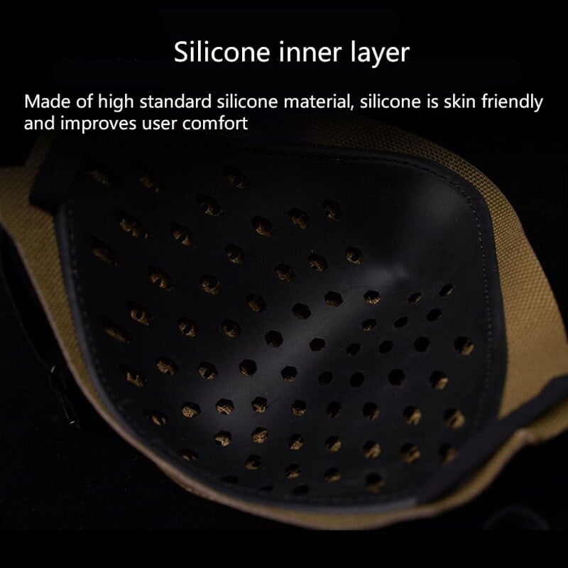 Sportinė kvėpuojanti kaukė, lengvas, minkštas ir lankstomas vidinis silikono sluoksnis, nekenksmingas odai