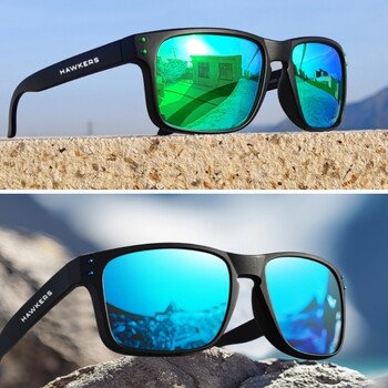 Hawkers Fashion Polarized τετράγωνα γυαλιά ηλίου για άνδρες και γυναίκες Γυαλιά ηλίου υψηλής ποιότητας φινιρίσματος γυαλιά προστασίας UV