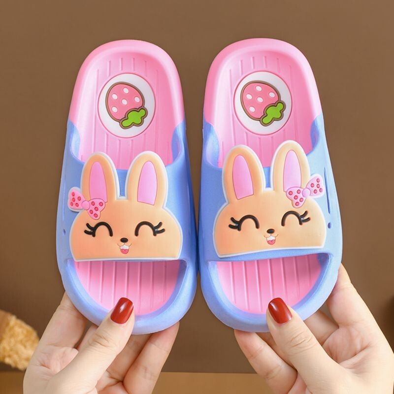 Laste sandaalid suvekodu vann siseruumides animatsioon beebi lapsed tüdrukud pehme põhjaga libisemisvastane uus armas printsess