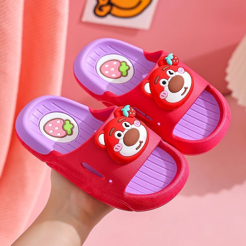 Laste sandaalid suvekodu vann siseruumides animatsioon beebi lapsed tüdrukud pehme põhjaga libisemisvastane uus armas printsess